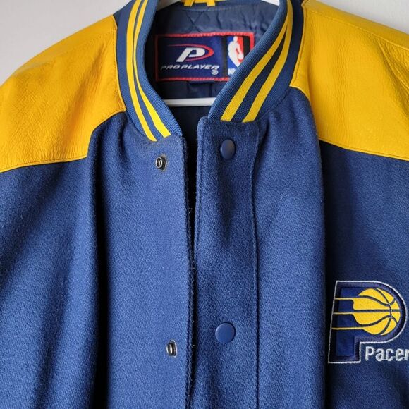 Indiana Pacers Vintage Y2K Pro Player NBA Varsity Bomber Jacket Wool Blend Large - Picture 6 of 15